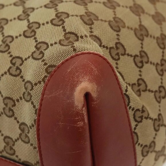 GUCCI GG Canvas Tote Bag Beige Gold 247209 Auth ep10749 - Picture 4 of 16